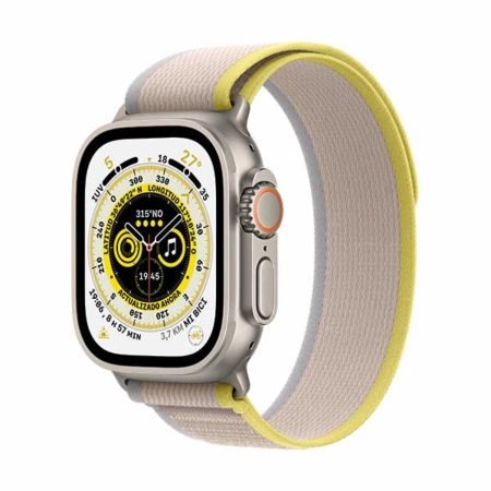 SICOS Apple Watch Ultra 49mm Titanio Trail amarilla/beige