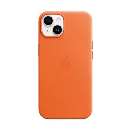 SICOS Funda cuero naranja iPhone 14