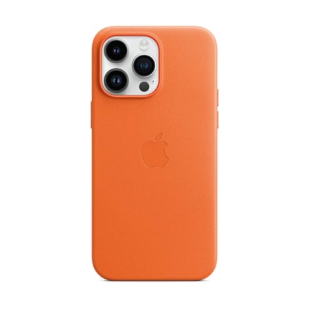 SICOS Funda cuero naranja iPhone 14 pro max