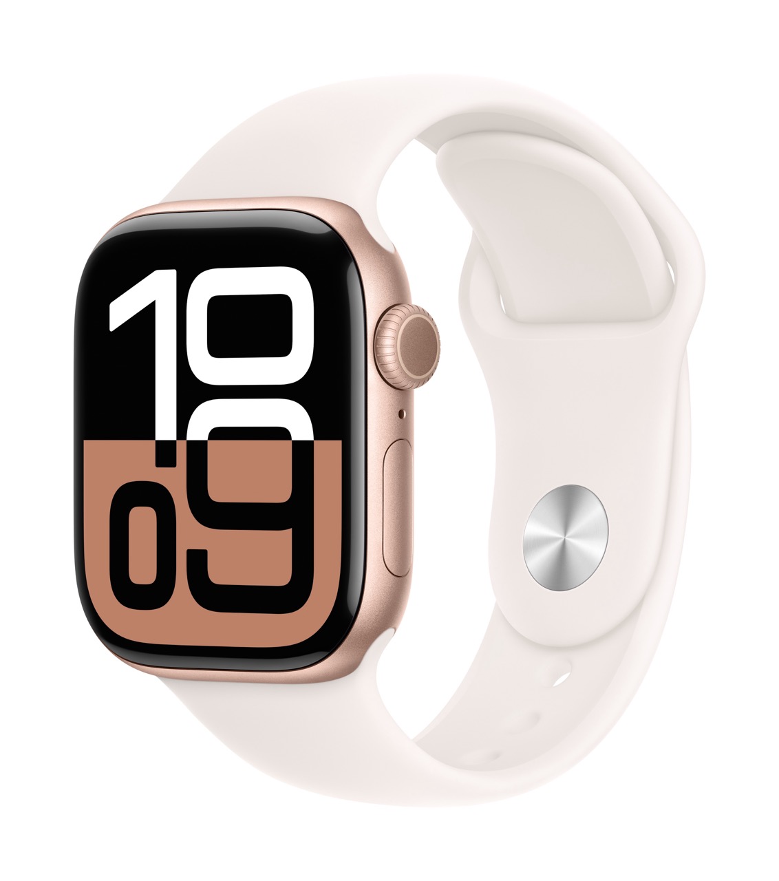 Apple Watch Series 10 GPS 42mm Rose Gold Aluminium Case with Light Blush Sport Band M L SICOS Apple Premium Reseller